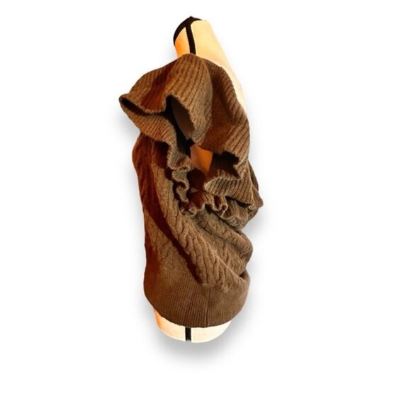 Women’s XXL a new day Army Green Flutter Sleeveless Cable Knit Crop Top - Picture 4 of 9